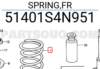Honda 51401S4N951 SPRING,FR