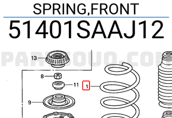 Honda 51401SAAJ12 SPRING,FRONT