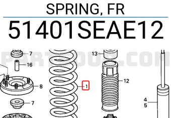 Honda 51401SEAE12 SPRING, FR