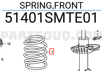 Honda 51401SMTE01 SPRING,FRONT