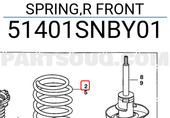 Honda 51401SNBY01 SPRING,R FRONT
