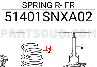 Honda 51401SNXA02 SPRING R- FR