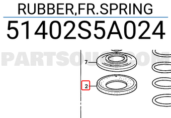 Honda 51402S5A024 RUBBER,FR.SPRING
