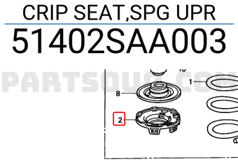 Honda 51402SAA003 CRIP SEAT,SPG UPR