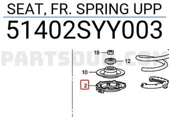 Honda 51402SYY003 SEAT, FR. SPRING UPP