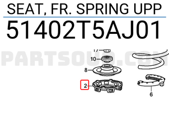 Honda 51402T5AJ01 SEAT, FR. SPRING UPP