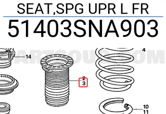 Honda 51403SNA903 SEAT,SPG UPR L FR
