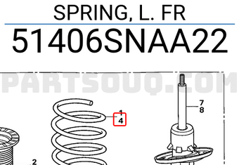 Honda 51406SNAA22 SPRING, L. FR