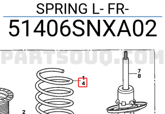 Honda 51406SNXA02 SPRING L- FR
