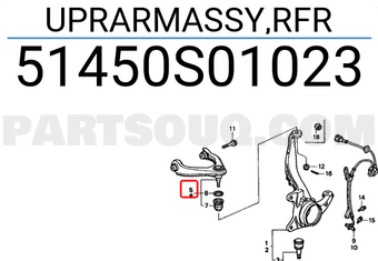 Honda 51450S01023 UPRARMASSY,RFR