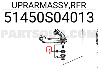 Honda 51450S04013 UPRARMASSY,RFR