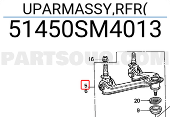 Honda 51450SM4013 UPARMASSY,RFR