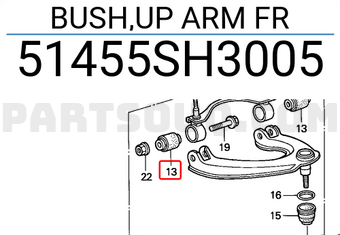 Honda 51455SH3005 BUSH,UP ARM FR