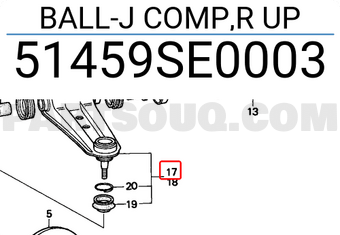 Honda 51459SE0003 BALL-J COMP,R UP