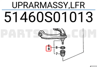 Honda 51460S01013 UPRARMASSY,LFR