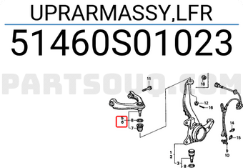 Honda 51460S01023 UPRARMASSY,LFR