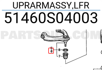 Honda 51460S04003 UPRARMASSY,LFR
