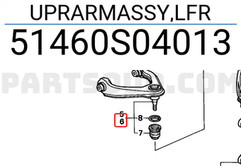 Honda 51460S04013 UPRARMASSY,LFR