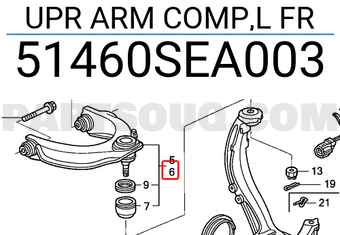 Honda 51460SEA003 UPR ARM COMP,L FR