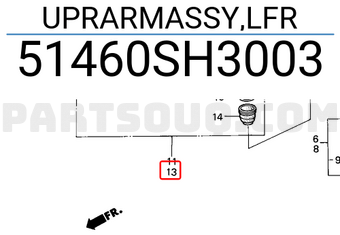 Honda 51460SH3003 UPRARMASSY,LFR