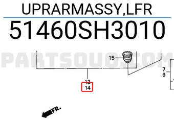 Honda 51460SH3010 UPRARMASSY,LFR
