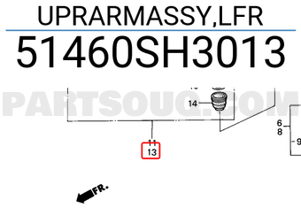 Honda 51460SH3013 UPRARMASSY,LFR