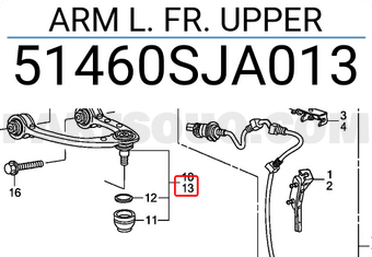 Honda 51460SJA013 ARM L. FR. UPPER