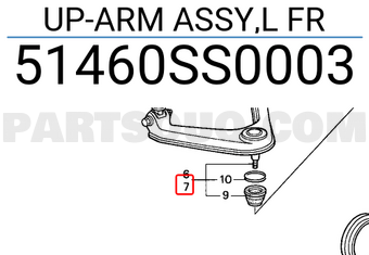Honda 51460SS0003 UP-ARM ASSY,L FR
