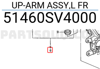 Honda 51460SV4000 UP-ARM ASSY,L FR