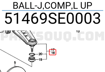 Honda 51469SE0003 BALL-J,COMP,L UP