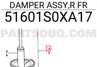Honda 51601S0XA17 DAMPER ASSY,R FR