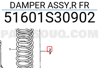 Honda 51601S30902 DAMPER ASSY,R FR