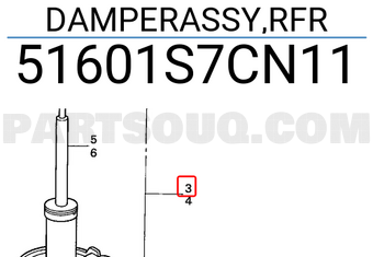 Honda 51601S7CN11 DAMPERASSY,RFR