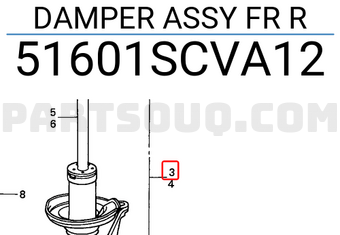 Honda 51601SCVA12 DAMPER ASSY FR R
