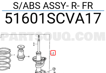 Honda 51601SCVA17 S/ABS ASSY- R- FR