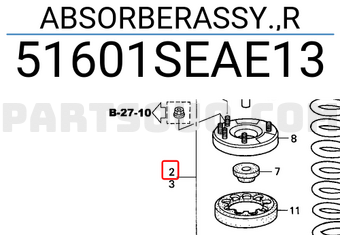Honda 51601SEAE13 ABSORBERASSY.,R