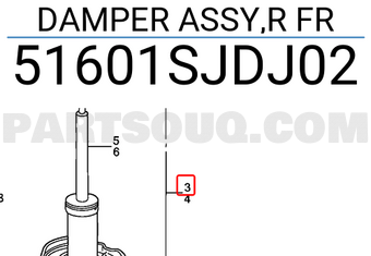 Honda 51601SJDJ02 DAMPER ASSY,R FR