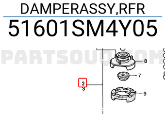 Honda 51601SM4Y05 DAMPERASSY,RFR