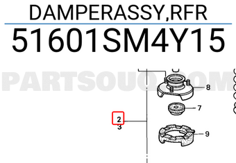Honda 51601SM4Y15 DAMPERASSY,RFR