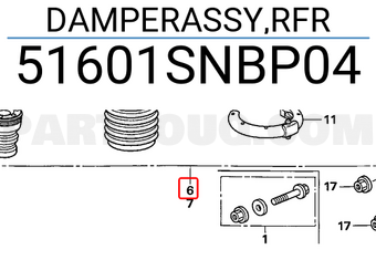 Honda 51601SNBP04 DAMPERASSY,RFR
