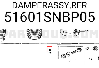 Honda 51601SNBP05 DAMPERASSY,RFR
