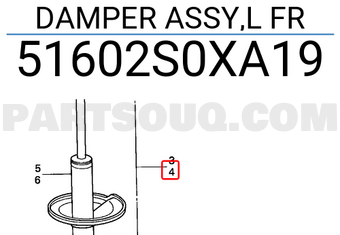 Honda 51602S0XA19 DAMPER ASSY,L FR