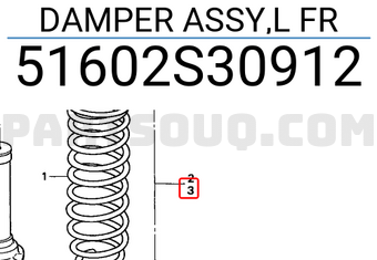 Honda 51602S30912 DAMPER ASSY,L FR