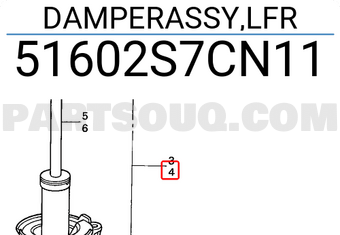 Honda 51602S7CN11 DAMPERASSY,LFR