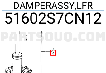 Honda 51602S7CN12 DAMPERASSY,LFR