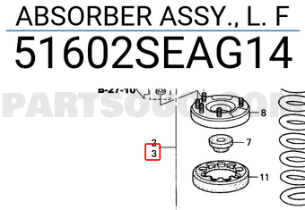 Honda 51602SEAG14 ABSORBER ASSY., L. F