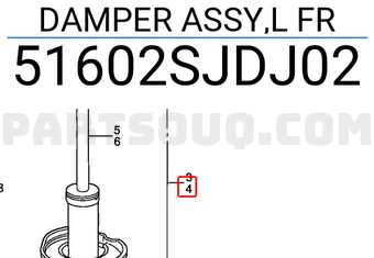Honda 51602SJDJ02 DAMPER ASSY,L FR
