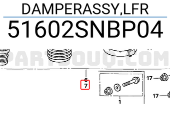 Honda 51602SNBP04 DAMPERASSY,LFR