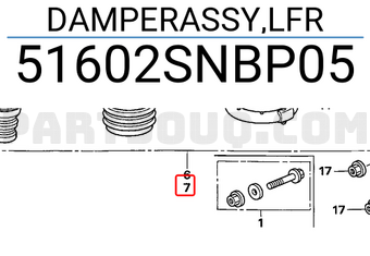 Honda 51602SNBP05 DAMPERASSY,LFR