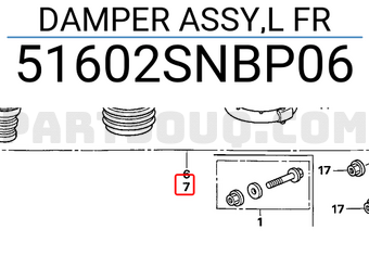 Honda 51602SNBP06 DAMPER ASSY,L FR